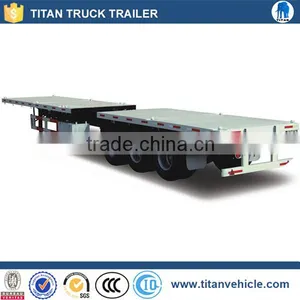 Extendable Trailer , Tri-axle 45ft 40ft Flatbed Extendable Semi Trailer thumbnail-1