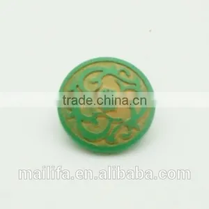 High Quality Fancy Colorful Figure Laser Engraved on Wood Shank Button thumbnail-2