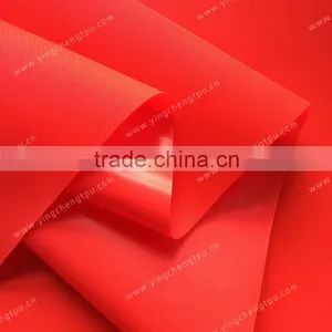 Inflatable Life Jacket Fabric Thermoplastic Polyurethane Coated Fluorescein Red 210D Nylon Oxford Fabric thumbnail-2