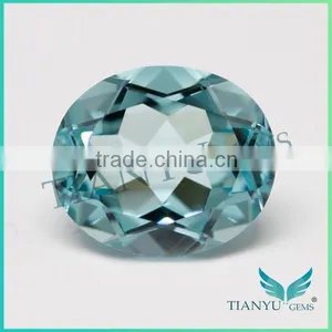 Manufacturers China Factory Blue Topaz Rough Synthetic Aquamarine Stones for Sale thumbnail-4