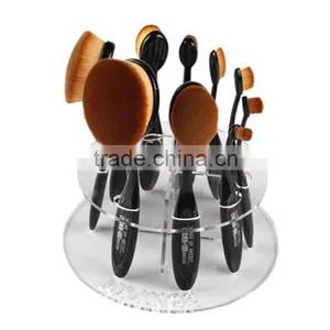 Red/white/black Acrylic Holder for Makeup Brush Tools Portable Makeup Brush Stand thumbnail-2