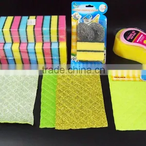 Set Of 3Pcs Color Combination Scouring Pad Kitchen Sponge With Hole thumbnail-4