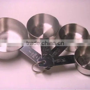 4pcs Stainless Steel Cheap Measuring Cup 60ml,80ml,125ml,250ml thumbnail-1