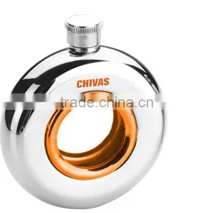 Promotion Gift Round Shape Hip Flask thumbnail-1