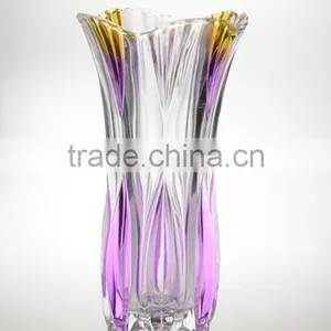 2014 New Machine Pressed Sprayed Color Glass Vase thumbnail-1