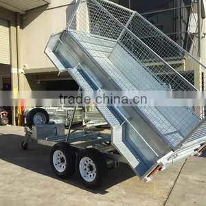 10x5ft Hot Dipped Galvanized Hydraulic Tipper Trailer Heavy Duty Trailer thumbnail-3