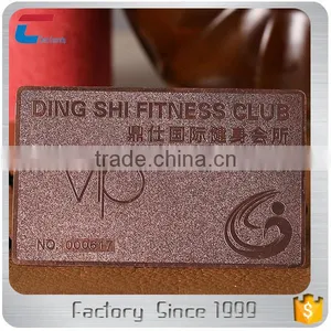 Good Quatity Custom Shading Debossed Rose Gold Metal VIP Dimond Card thumbnail-2