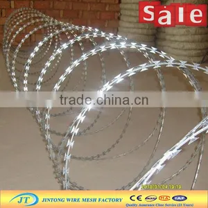 China High Quality Galvanized Low Price Concertina Razor Barbed Wire/Barbed Tape Wire (factory Price) (ISOfactory) thumbnail-1