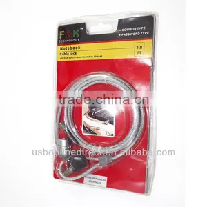 High Quality Laptop Security Chain Lock Cable With Two Keys Laptop Locking Cable thumbnail-1