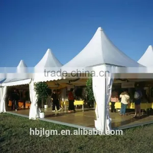 White PVC Tarpaulin 450gsm 550gsm 650gsm for Fabricated Pagoda Tent Roof thumbnail-1
