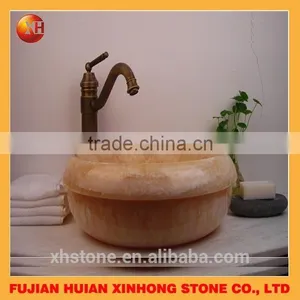 Yellow Round Circular Outdoor Wash Basin Sinks for Decor thumbnail-6