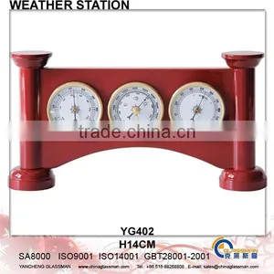 Weather Station With Wood Frame Barometer YG402 thumbnail-1