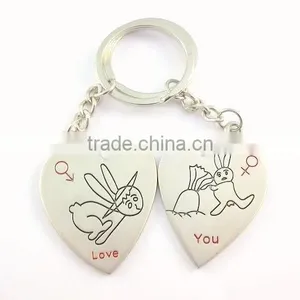 Couple Metal Alloy Letter v Key Chain thumbnail-1