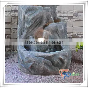 Rock Antique Garden Outdoor Water Fountain Resin Waterfall Feature thumbnail-3