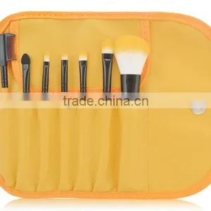 Popular Hot Selling Colorful 7 in 1 Make-Up Brush Set High Quality Comestic Brush With CROCO Bag For Brushes thumbnail-6
