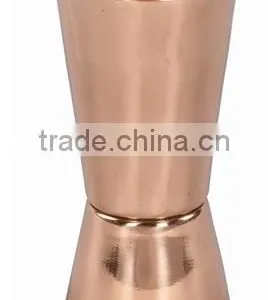 BPA FREE 100% PURE COPPER JIGGER SHOT GLASS, SOLID COPPER MEASURING JIGGERS thumbnail-1