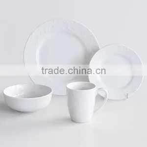 20pcs Ceramic Dinnerware Set,porcelain With Embossment thumbnail-1