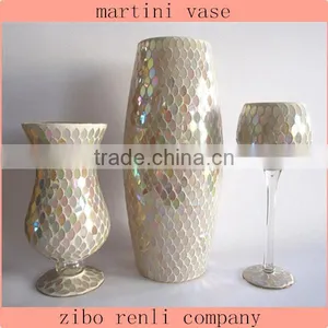 Elegant Mosaic Decorative Long Stem Vases thumbnail-1