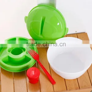 Plastic Salad Bowl Set With Lid/ BFA Free Salad Bowl Set With Lid thumbnail-1