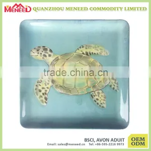 6" Promotion Coconut Tree Printing Square Melamine Dishes thumbnail-2