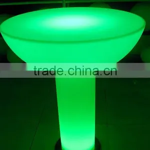Led Tempered Glass Cube Table With Infrared Remote Control thumbnail-1