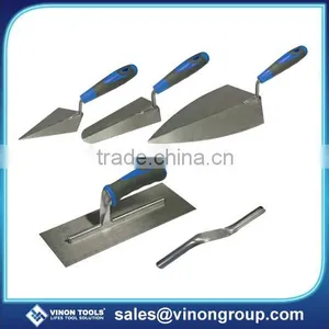 5 Pieces Soft Grip Bricklaying Trowel Set, Bucket, Gauging, Pointing, Plastering Trowel Set thumbnail-1