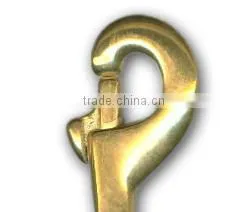 3/4" Solid Brass Swivel Eye Metal Snap Hook thumbnail-3