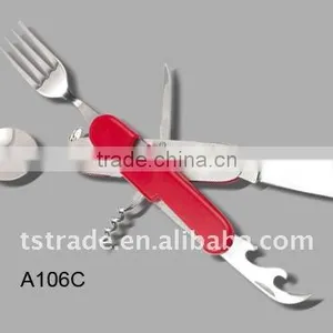 2014new Multi Tableware/Outdoor Tableware/Multi Knife/Pocket Knife Barbecue Tool Set Stainless Steel Tool A106C thumbnail-1