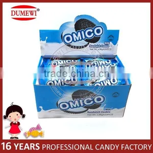 Halal Biscuits Mini Sandwich Milk Flavor Filled Biscuits Cookies thumbnail-5