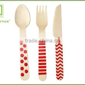 100forks Disposable 100 Wood Cutlery Silverware Wooden Forks, White thumbnail-2