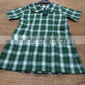 Primary School Uniform Designs Kids Check Fabric School Girls Pinafore thumbnail-1