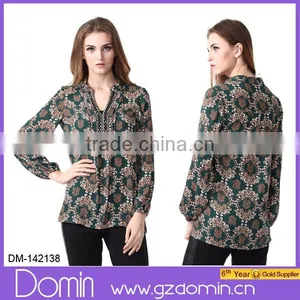 High Quality Fashion Long Sleeve Embellished Blouse for Women thumbnail-1