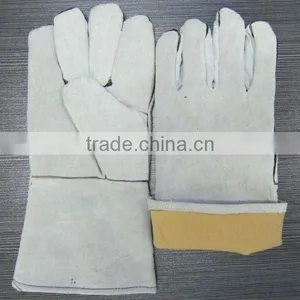 Cheap Long Sleeve Cow Split Leather Welding Gloves thumbnail-1
