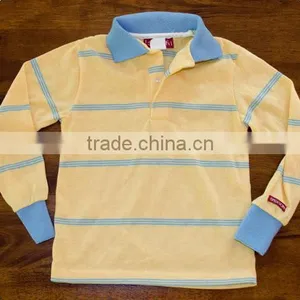Long Sleeve Polo Shirts for Children ,cheap Wholesale Boys Cotton Striped Polo Shirts thumbnail-1