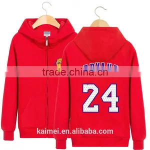 2017 Wholesale Beautiful Design Amazing Quality Eco-friendly Breathable Anti-wrinkle Cute Sports Zipper Hoodie thumbnail-3