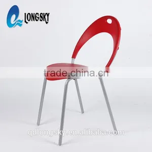 LS-4016 High Quality Cheap Plastic Dining Chair Stackable Simple Chair for Wholesale thumbnail-1