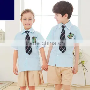 Custom Nice Latest Design Boys and Girls School Uniform Shirts Wholesale thumbnail-1
