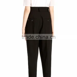 OEM Big Promotion Wide Leg Black Casual Dress Pants for Ladies thumbnail-4