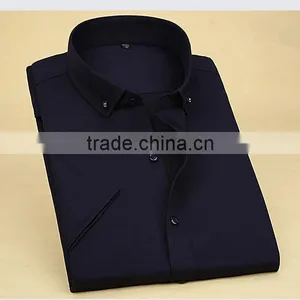 Black and White Striped Short-sleeve Shirt Cotton Business and Leisure Travelers No-iron Cultivate One's Morality Men's Button-d thumbnail-1