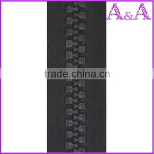 5# Colored Plastic Zipper for Cloth With Orange Teeth and Orange Tape O/E A/L thumbnail-2