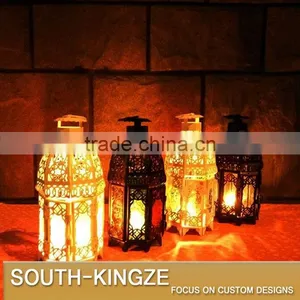 Colorful/Transparent Glass Metal Candelabrum thumbnail-1