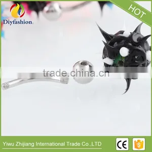 Stainless Steel Mixed Color Silicone Ball Shape Navel Ring thumbnail-6