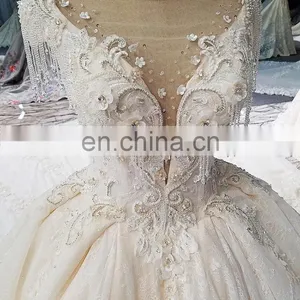 LS00380 Cap Sleeves Plus Size Elegant High Quality Lace Quinceanera Ball Gown Wedding Dress thumbnail-6