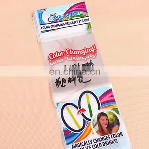 Customized Logo Printed Clear OPP Plastic Packing Bags Self Adhesive Drinking Straw Bag With Custom Printing thumbnail-4