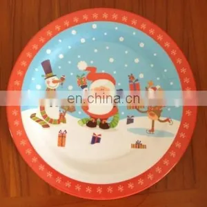Hot Selling Melamine Plate With Snowman Printing (melamine Dishware ,melamine Ware,melaminetableware ) thumbnail-1