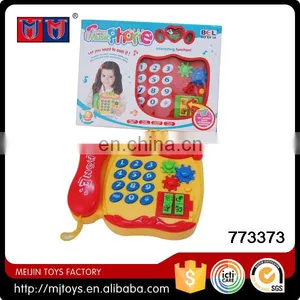 Factory Offer Educational Kids Cartoon Cat Telephone Toys With Light Music thumbnail-3