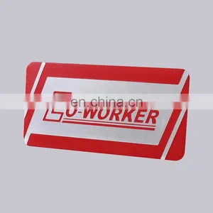 OEM High Polished Metal Aluminum Embossed Custom Advertising Wall Sign With Self Adhesive thumbnail-1