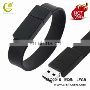 Colorful Custom Great Quality Wristband Ruber Pen Drive Foldable Soft Silicone Bracelet Usb Flash Drive thumbnail-1