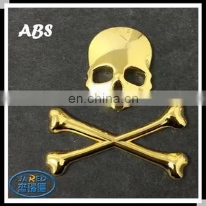 3D Skull Metal Car Motorcycle Sticker Label Skull Emblem Badge thumbnail-5