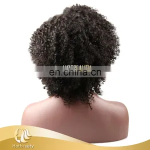 10" Kinky Curly Wig Handmade Wig, Cheap Price and High Quality thumbnail-2